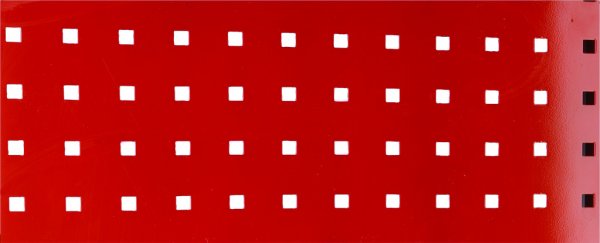 Perforated panel 500 x 450 traffic red (RAL 3020)