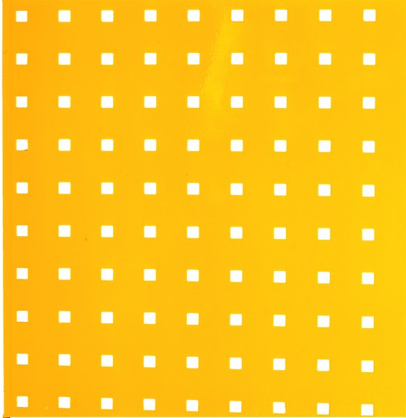 Perforated panel 1000 x 450 traffic yellow (RAL 1023)