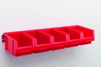 Wall mounting rail for plastic crates 764 mm Incl. 5...