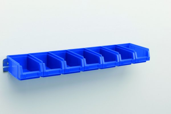 Wall mounting rail for plastic crates 764 mm Incl. 5 pieces PLK 4SP