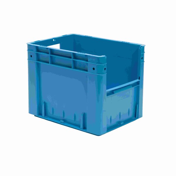 Reinforced euro stacking box VTK 400/320-4 PU (4 pieces) Blue