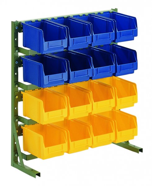 H3 RAL 6011 Reseda green With open fronted storage bins